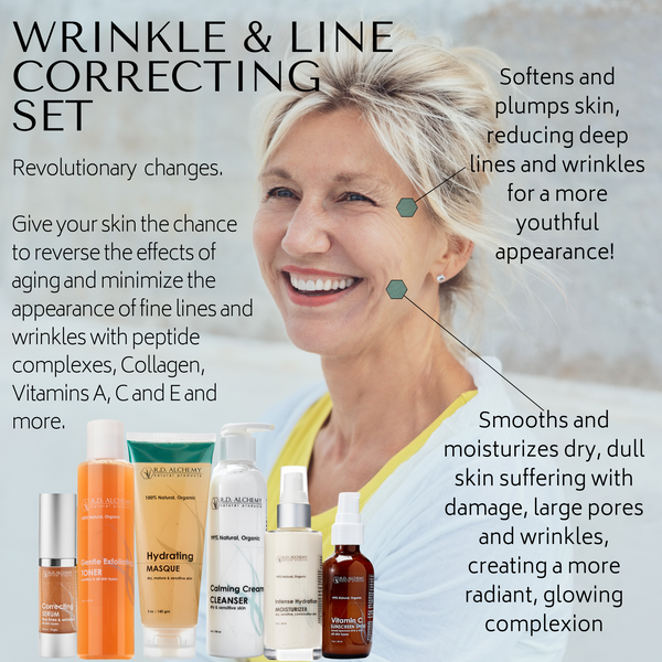 Natural Wrinkle And Line Correcting Set - With Peptides ! – Rd Alchemy 