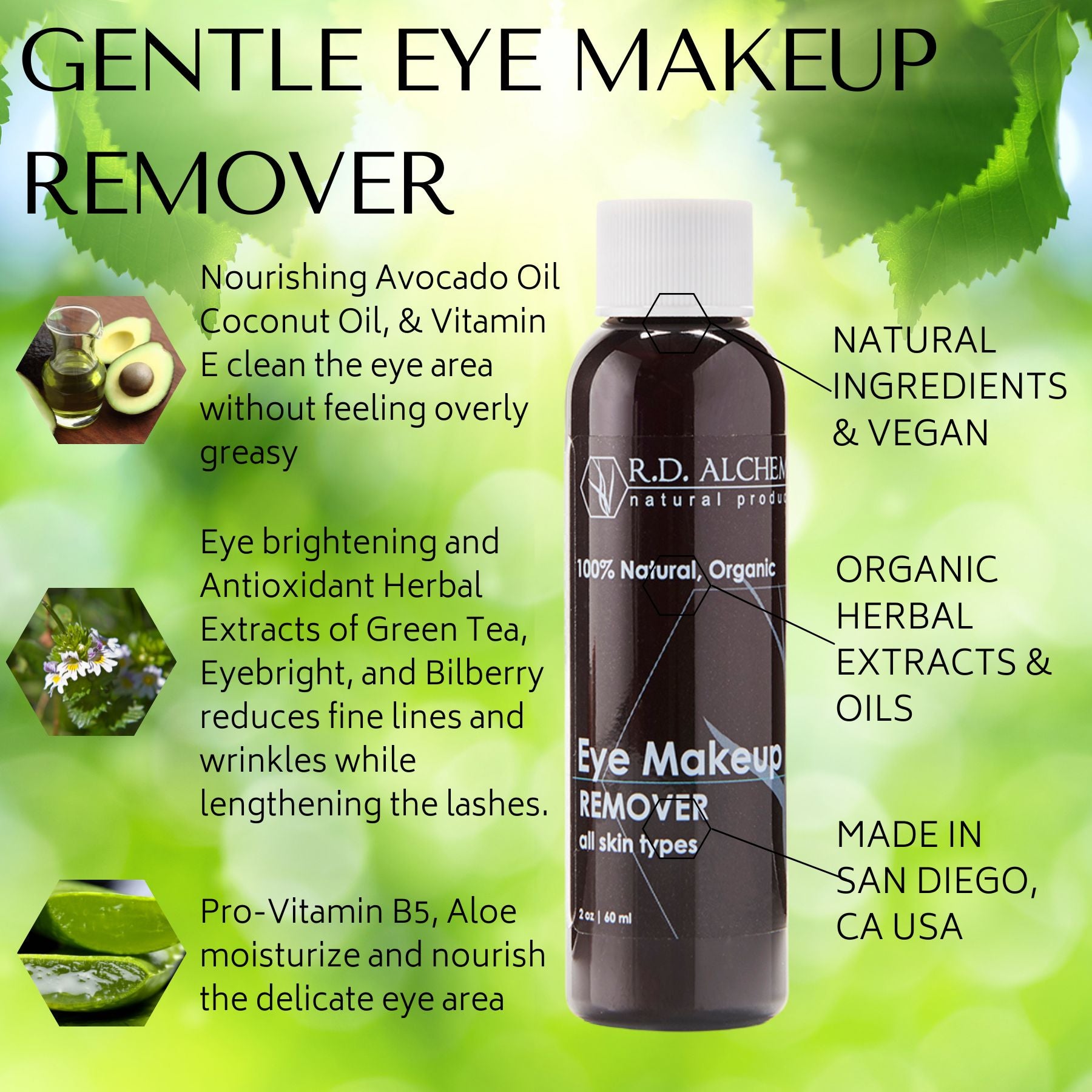 Gentle eye make-up remover